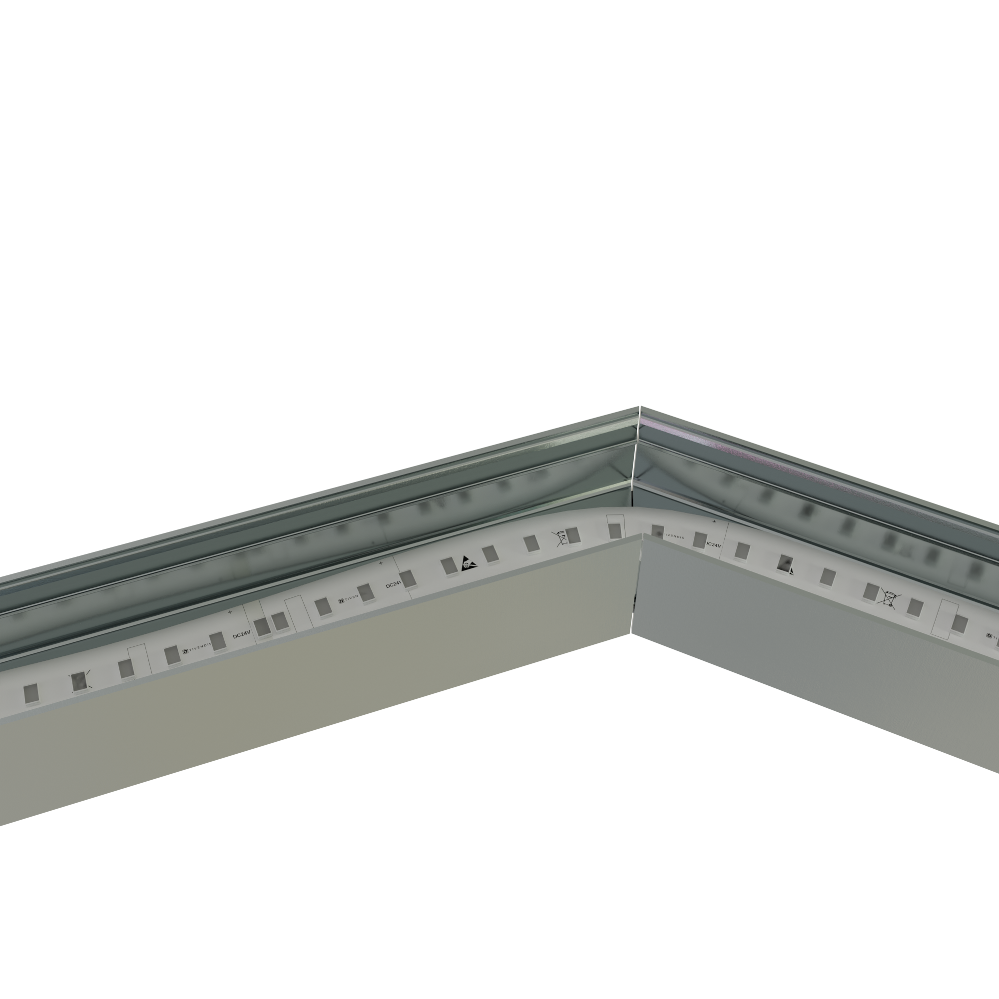 Connector 135° voor LED strip profiel 318ALU