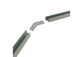Hoek verbinding 135° zwart voor LED strip profiel 302ZWART