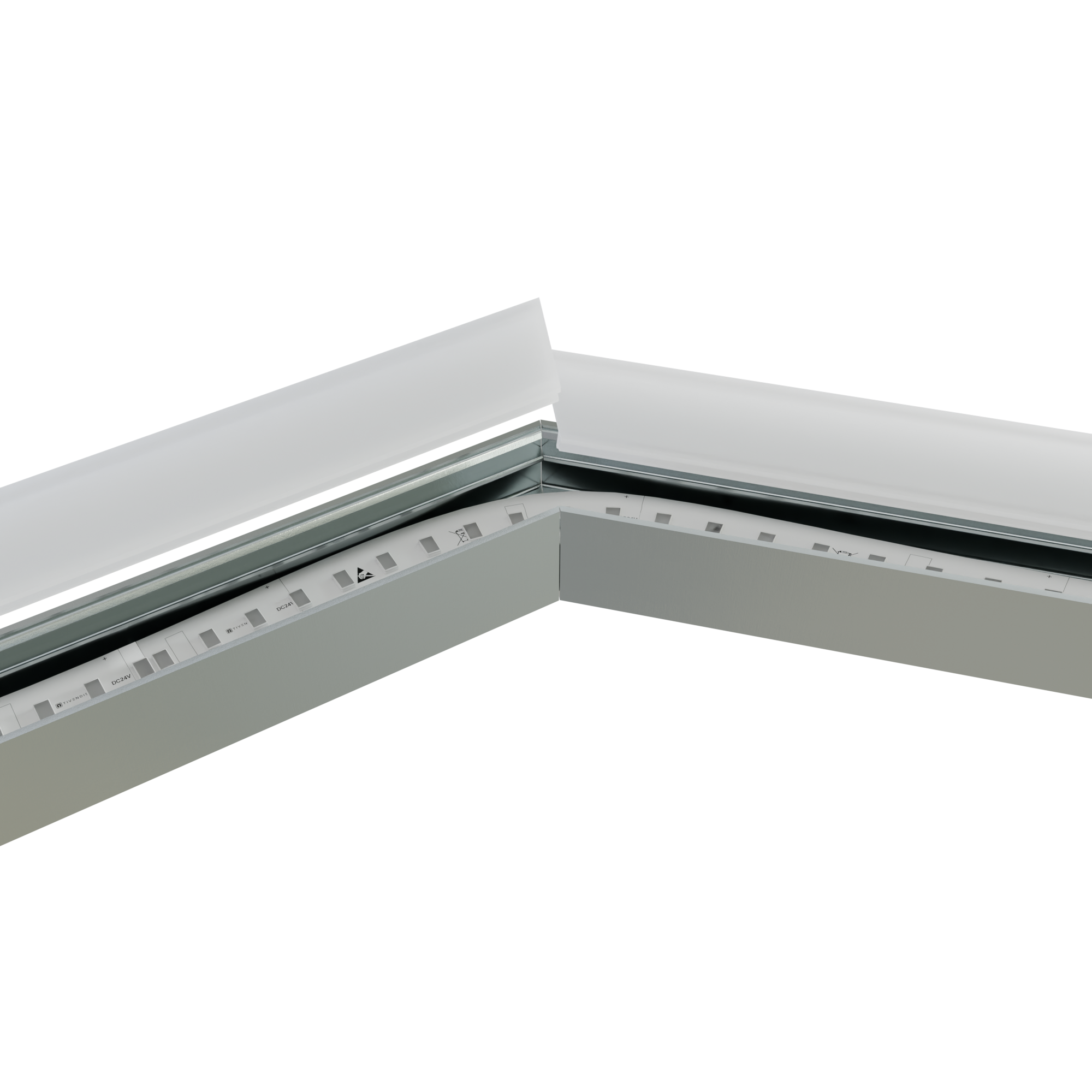 Hoek verbinding 135° zwart voor LED strip profiel 302ZWART