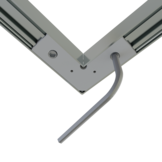 Hoek verbinder 120° wit voor LED strip profiel 302WIT