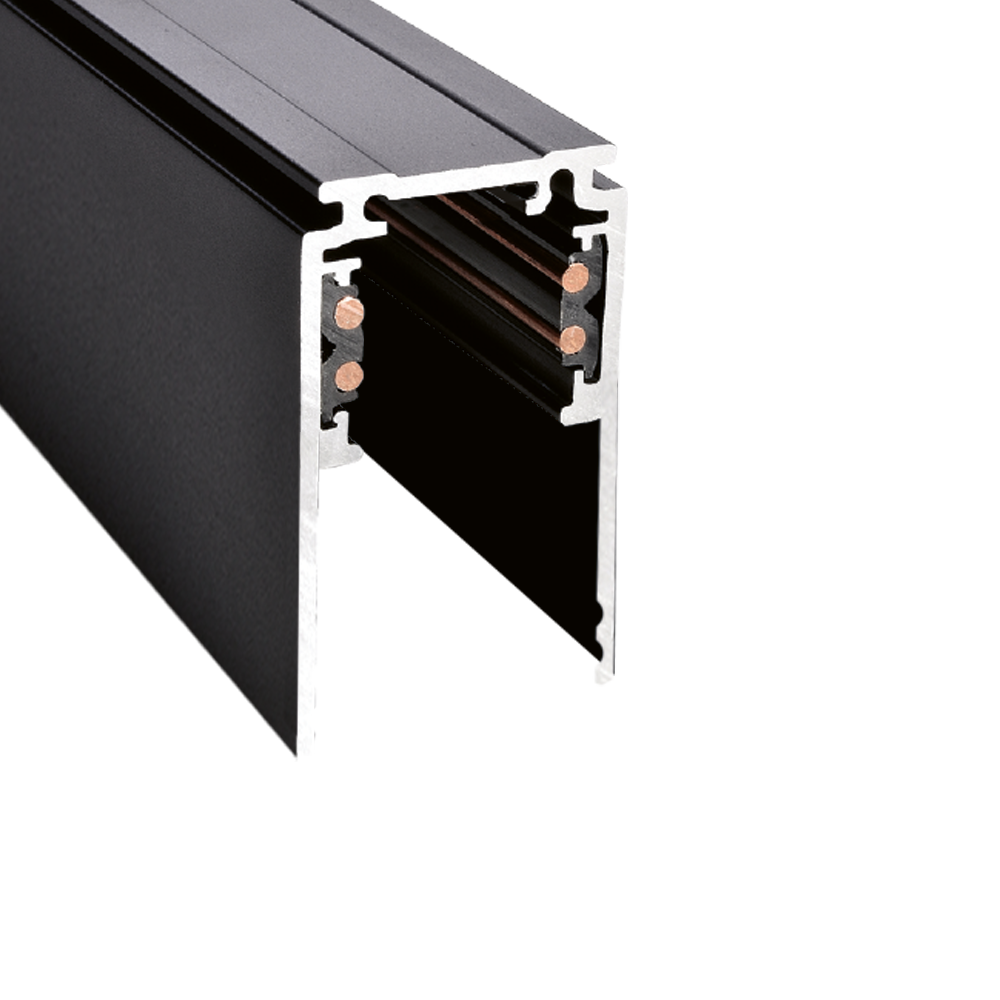 LED 48V Deep rails 100-300 cm - Zwart