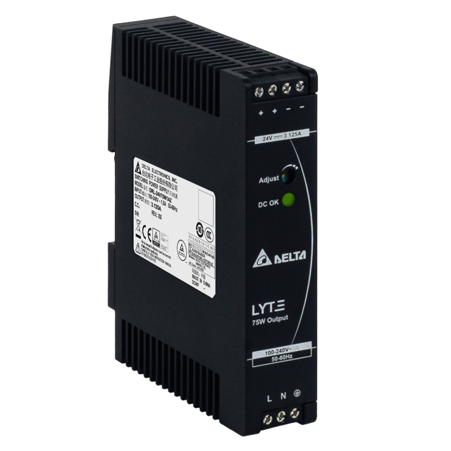 DIN Rail LED driver 75 watt 24 volt 3,125 Ampère - IP20 - DRC-24v75w1az