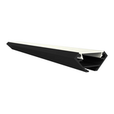 Zwart LED strip hoekprofiel inclusief cover 27.05 x 12.35 mm - 323ZWART