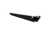 Zwart LED strip hoekprofiel inclusief cover 27.05 x 12.35 mm - 323ZWART