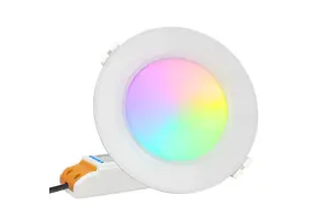 Instelbare ZIGBEE inbouw 90-95mm LED Spot RGB+CCT (RGBCCT & 2700K-6500K) -  FUT068ZR