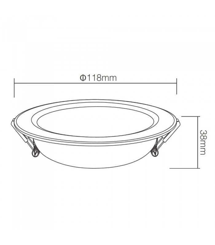 Instelbare ZIGBEE inbouw 90-95mm LED Spot RGB+CCT (RGBCCT & 2700K-6500K) - FUT068ZR