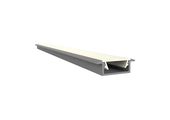 Verzonken LED strip profiel met klikcover 15 mm x 6mm - 308ALU