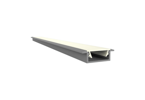 Verzonken LED strip profiel met klikcover 15 mm x 6mm - 308ALU