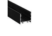 Zwart LED XL profiel met opaal afdekkap 33,4mm x 29,6mm - VARIO30-02 ACDE-9/TY - afdekking naar keuze
