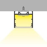 Wit LED XL profiel 2 meter met lage cover 33,4mm x 29,6mm - XL11WIT
