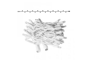 LED kerstlichtsnoer 10 meter – Warm wit 3000K – Wit snoer – 230V systeem (IP65)