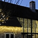 LED ijspegels kerstverlichting 2x0,4m – Warm wit 2400K + flits CW – Zwart snoer – 230V systeem (IP65)