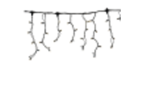 LED ijspegel kerstverlichting 2x0,4m – Koud wit 6500K – Zwart snoer – 230V systeem (IP65)