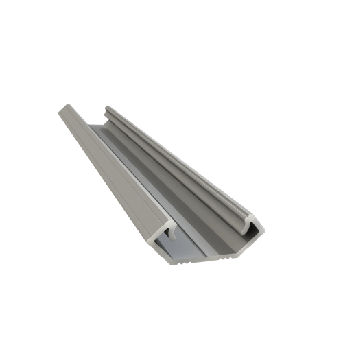 LED hoekprofiel 2 meter met opaal cover 24 mm x 8,50 mm - C28ALU