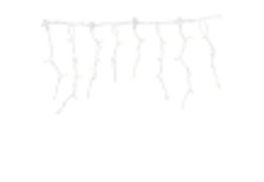 LED IJspegel Kerstverlichting 2x0,4m – Koud Wit 6500K – Wit Snoer – IP65 – 230V