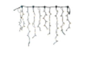 LED ijspegelverlichting 2x0,8m – Warm wit 3000K – Zwart snoer – 230V IP65