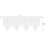 LED ijspegelverlichting 2x0,8m – 3000K & Flikkerend WW – Wit snoer – 230V IP65