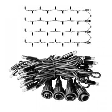 LED Eindstuk Verlichting 2x1,5m – 3000K Warm Wit – Wit Snoer – 230V IP65