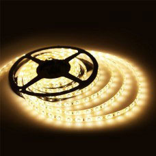 Waterdichte LED strip 12 Volt 3000K warm wit 6W 520LM 60LED p/m IP65 - 5 meter