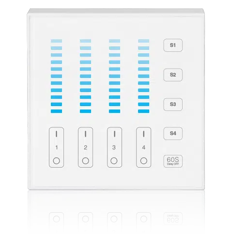 Witte draadloze wanddimmer voor LED verlichting - B5 Wit