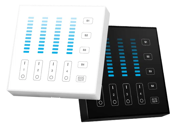 Witte draadloze wanddimmer voor LED verlichting - B5 Wit