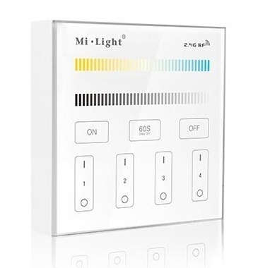 Dual white wanddimmer - Draadloos - Miboxer B2 wandpaneel