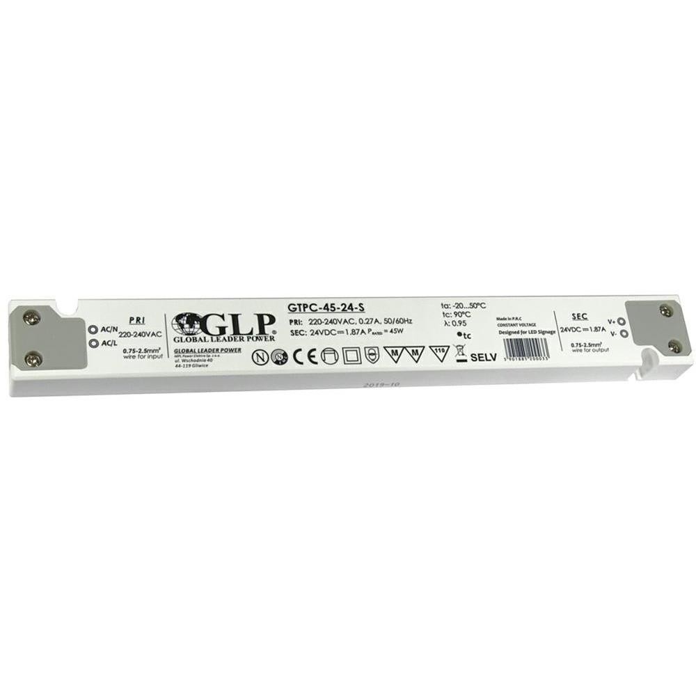 LED driver 45 watt 24 volt 1,87 Ampère - IP20 - compact - GLP