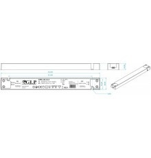 LED driver 45 watt 24 volt 1,87 Ampère - IP20 - compact - GLP