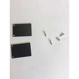 2 x LED strip profiel eindkapjes inclusief schroeven PL5 C6 Spica - Zwart