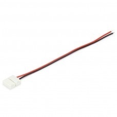 LED strip connector 2 aderig met draad 10mm voor enkel kleurige LED strips - ip20
