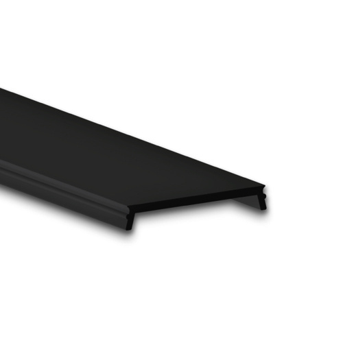 2 meter zwarte Losse LED strip profiel cover voor PN4 en XL06 – ZWART – 25,8mm - C1 - afdekking naar keuze