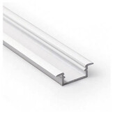 Wit LED inbouw profiel met cover 21,30 mm x 6,60 mm - 08.1WIT