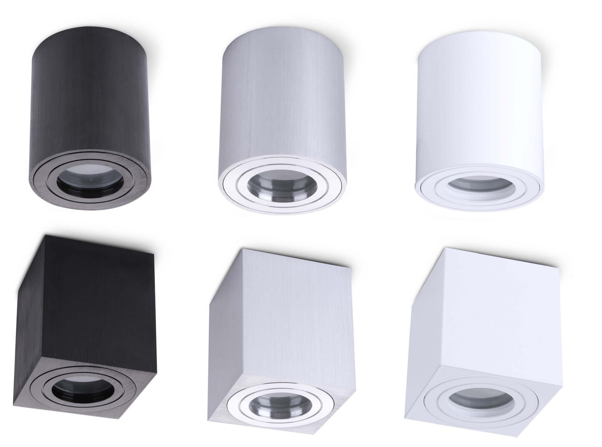 Waterdichte vierkant zwart Ø 80 x 95mm - GU10 - AQUARIUS ZWART