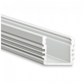 PL2 LED opbouwprofiel - Geanodiseerd aluminium - afdekking naar keuze