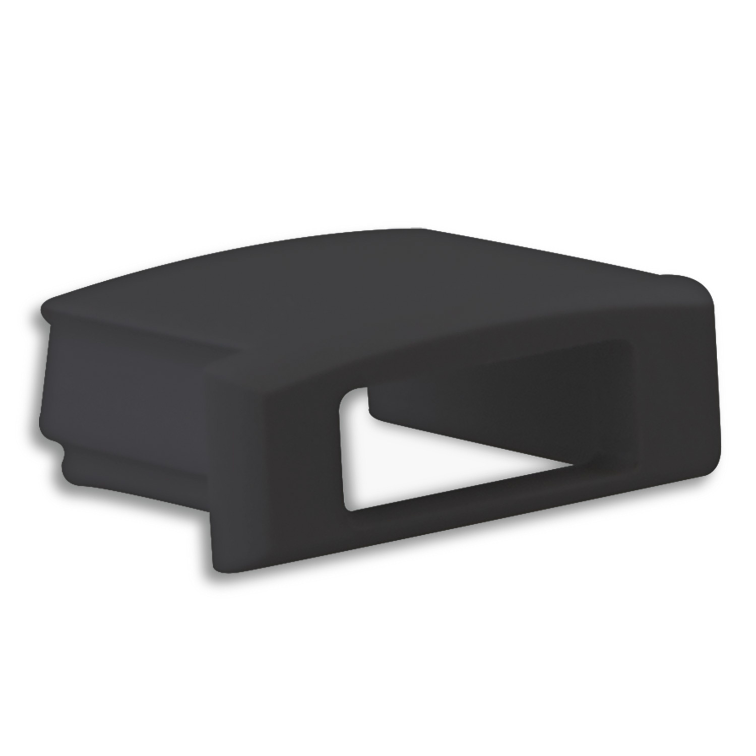 04ZWART eindkapje met kabeldoorvoer