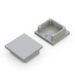 Eindkap voor LED strip profiel zonder kabeldoorvoer SMART16 BC3/U4 - afdekking naar keuze