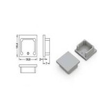 Eindkap voor LED strip profiel zonder kabeldoorvoer SMART16 BC3/U4 - afdekking naar keuze