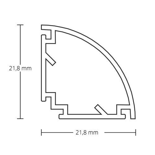 LED strip profiel waterdicht 2 meter 33,60mm x 26,52mm - C10POLY