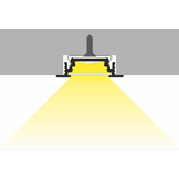 GROOVE14 EE7F/TY LED inbouwprofiel - Wit - afdekking naar keuze
