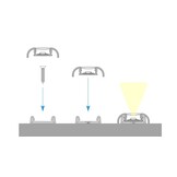 Zwart LED opbouw profiel met cover 25,79 mm x 6,5 mm 17.1ZWART