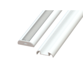 Wit LED opbouw profiel met cover 25,79 mm x 6,5 mm 17.1WIT