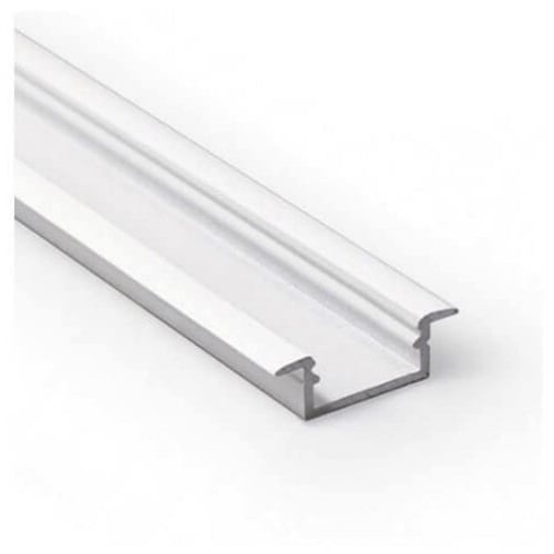 Wit LED inbouw profiel met cover 21,30 mm x 6,60 mm - 08.1WIT