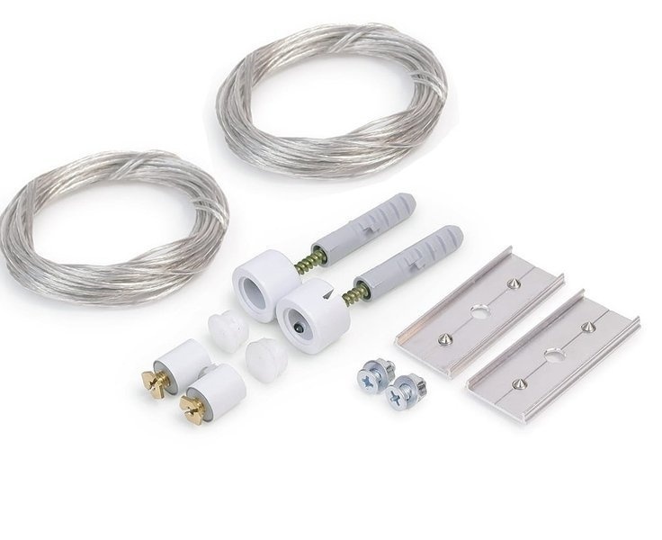 Ophangsysteem voor buigbaar LED strip profiel ARC12 CD/U5 - WIT - afdekking naar keuze