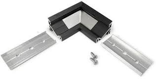 LED strip profiel hoekstuk zwart t.b.v. LED strip profiel C14ZWART