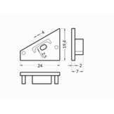 CORNER14 EE7F/TY eindkap zonder kabeldoorvoer - Geanodiseerd aluminium