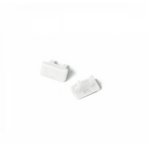 Eindkap voor LED strip profiel met kabeldoorvoer SLIM100WIT