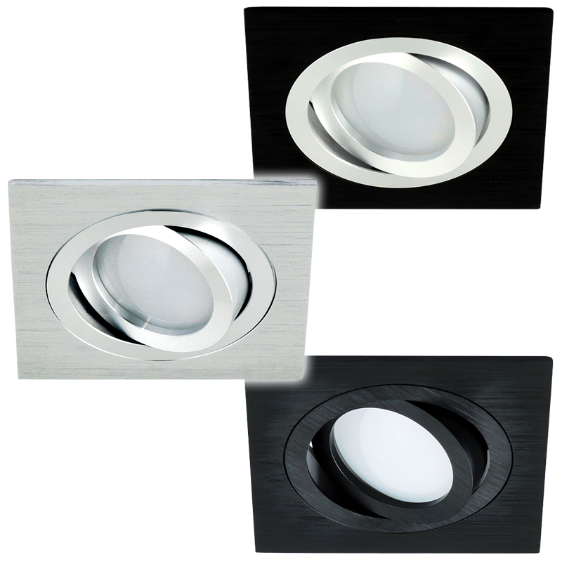 Kantelbare LED spot behuizing - OH328 Chrome