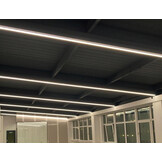 PN6V2 hoog LED opbouwprofiel - Zwart - afdekking naar keuze