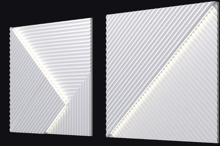 3D LED wandpaneel - Fields LED