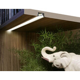 Zwart diagonaal inbouw LED strip profiel klikcover 30 mm x 12.7 mm - C22ZWART